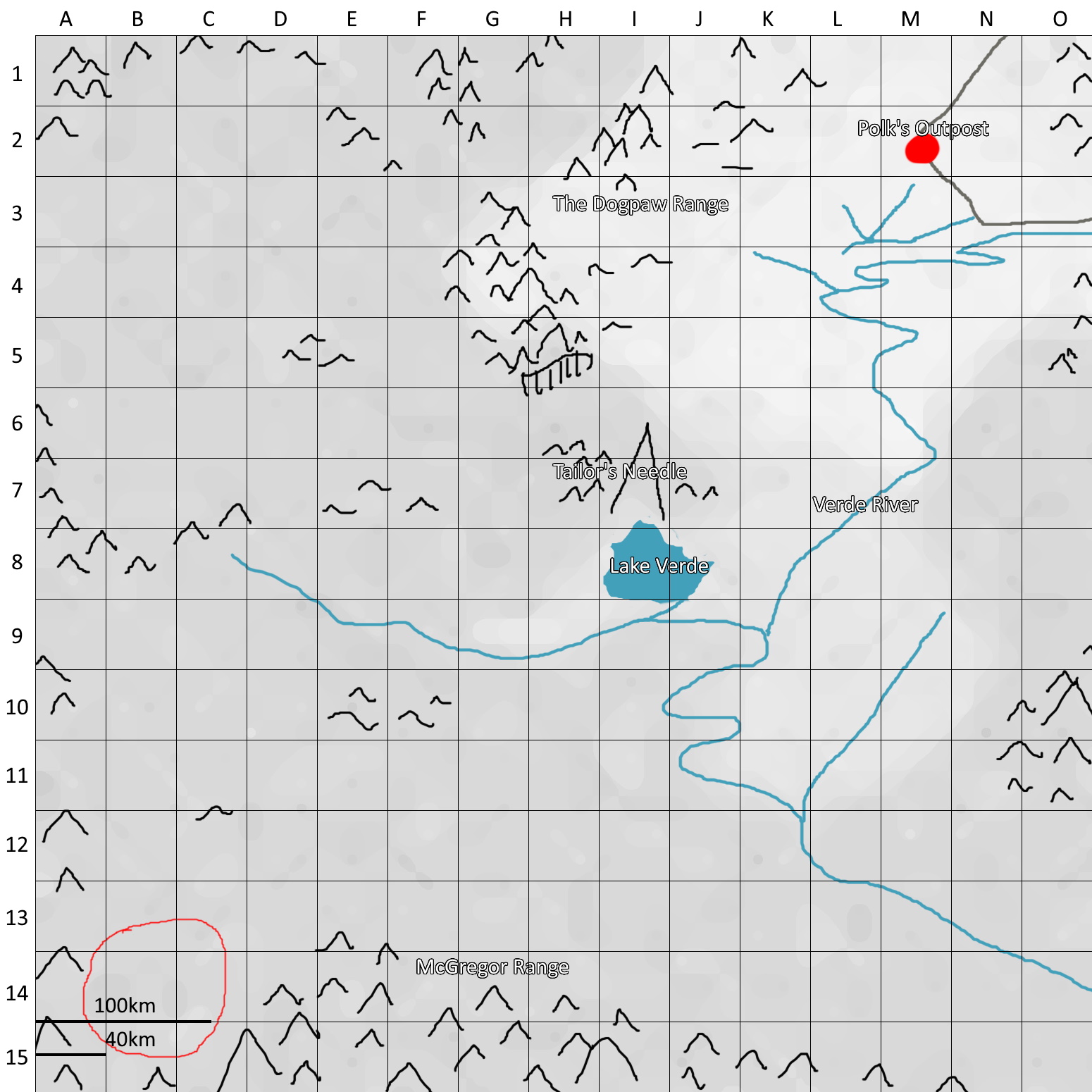 image of a map of Verde River Basin